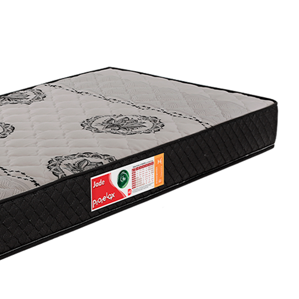 Colchão Solteiro Jade Espuma D45 (20x88x188) Cinza e Preto
