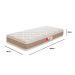 Colchão Solteiro King Tulipa D33 (26x96x203) Branco e Bege