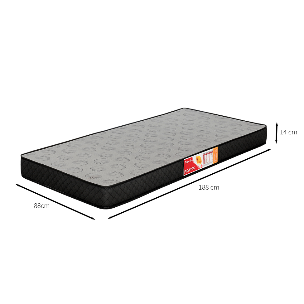 Colchão Solteiro Topázio (14x88x188) Preto e Branco