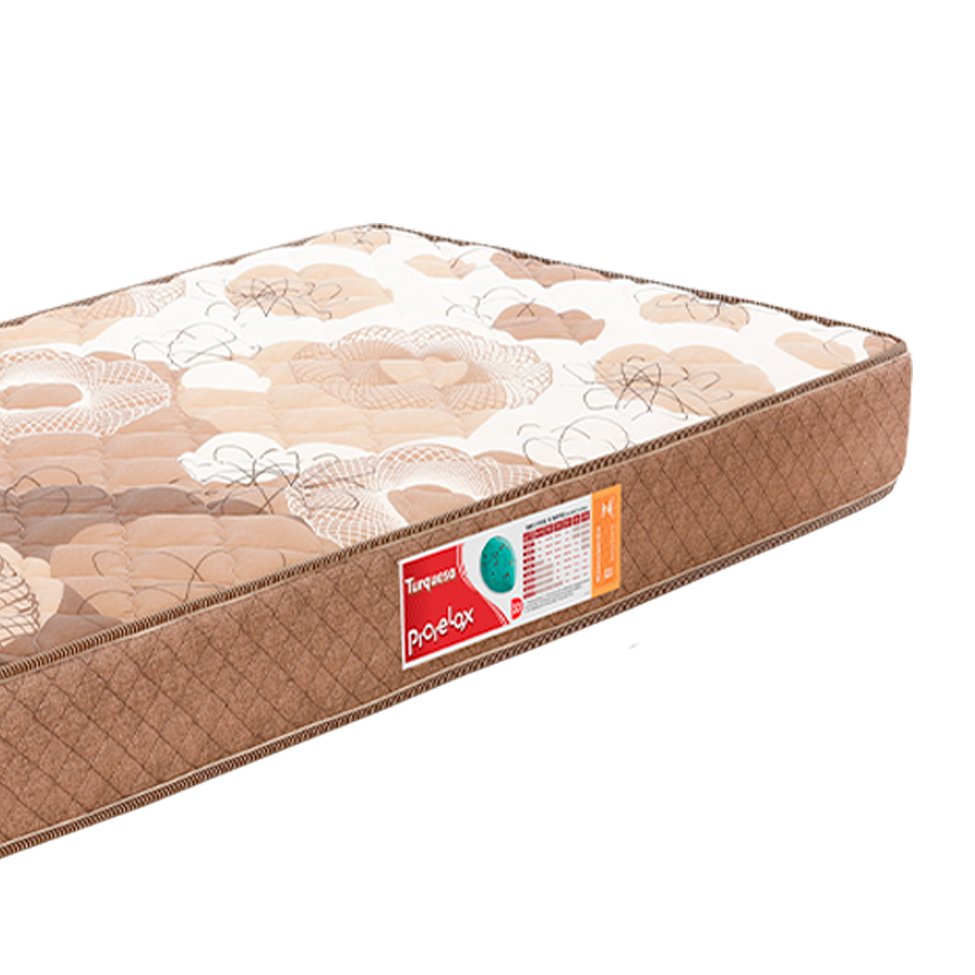 Colchão Solteiro Turquesa Espuma D33 (14x88x188) Marrom