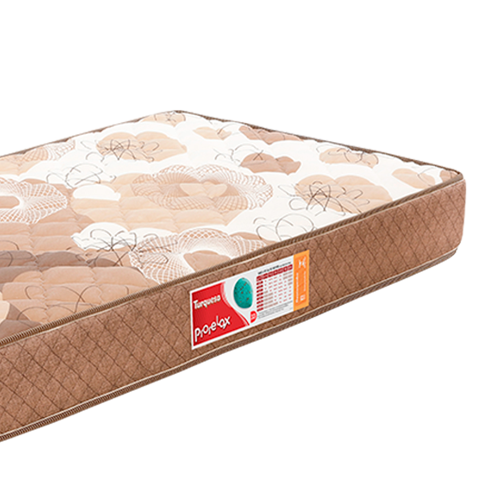 Colchão Solteiro Turquesa Espuma D33 (18x88x188) Marrom