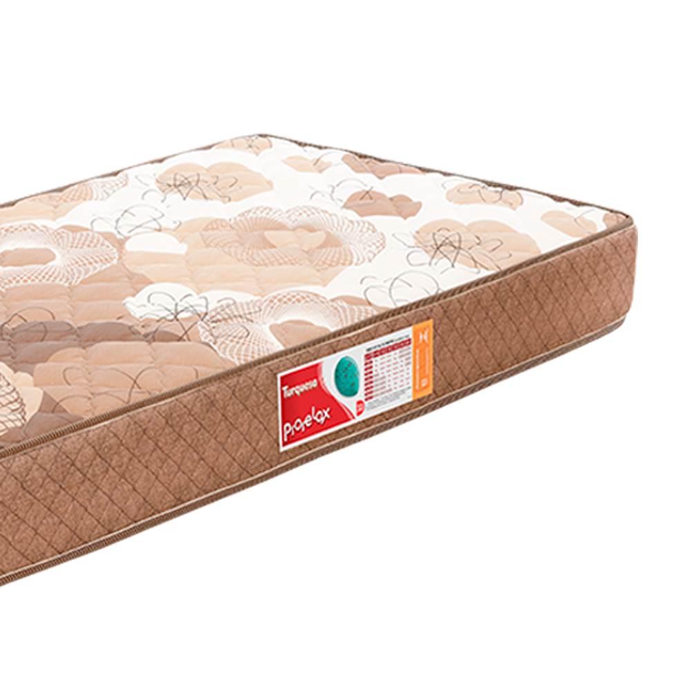 Colchão Solteiro Turquesa Espuma D33 (24x78x188) Marrom