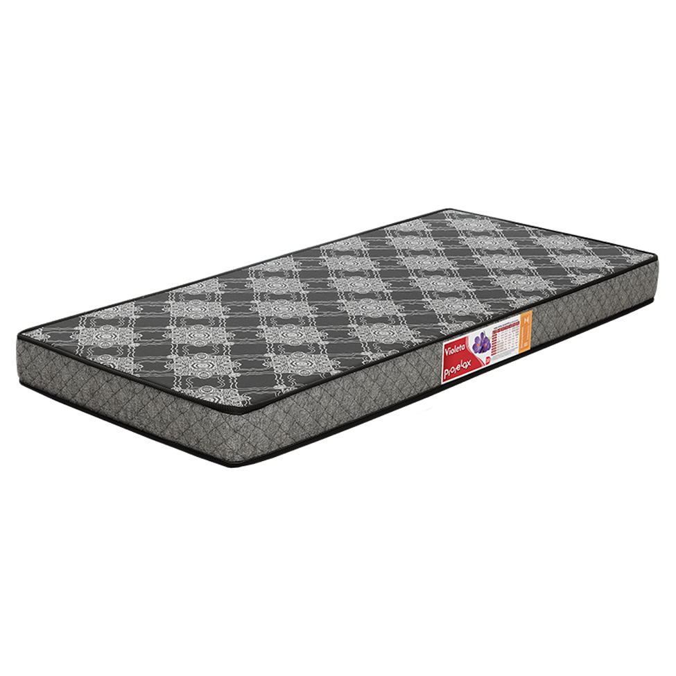 Colchão Solteiro Violeta Espuma D20 (12x88x188) Preto e Branco