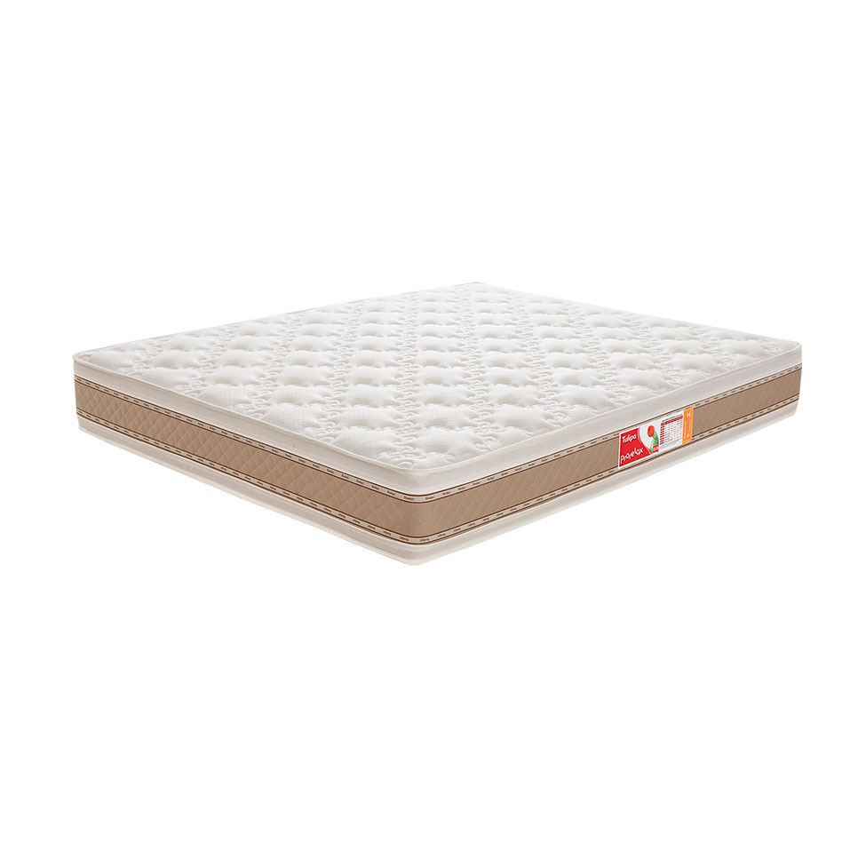 Colchão Viúva Tulipa D33 (26x128x188) Branco e Bege