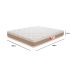 Colchão Viúva Tulipa D33 (26x128x188) Branco e Bege