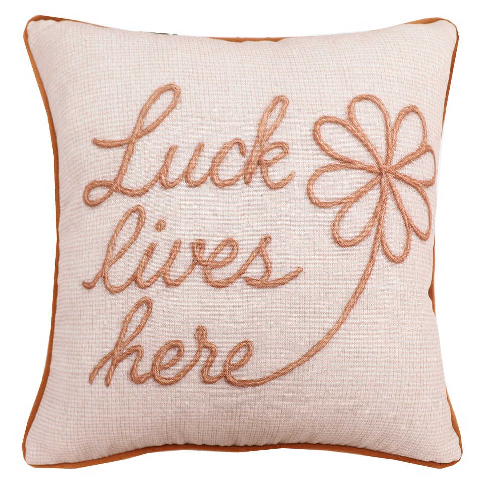 Almofada Quadrada Saturno Lucyk Linho Bege 43x43 cm