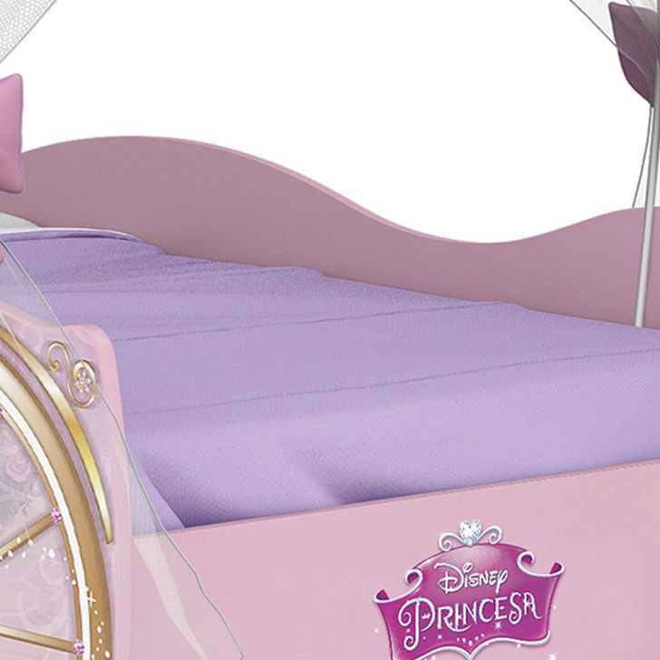 Jogo de Quarto Infantil Cama Princesas Disney Star com Dorsel e