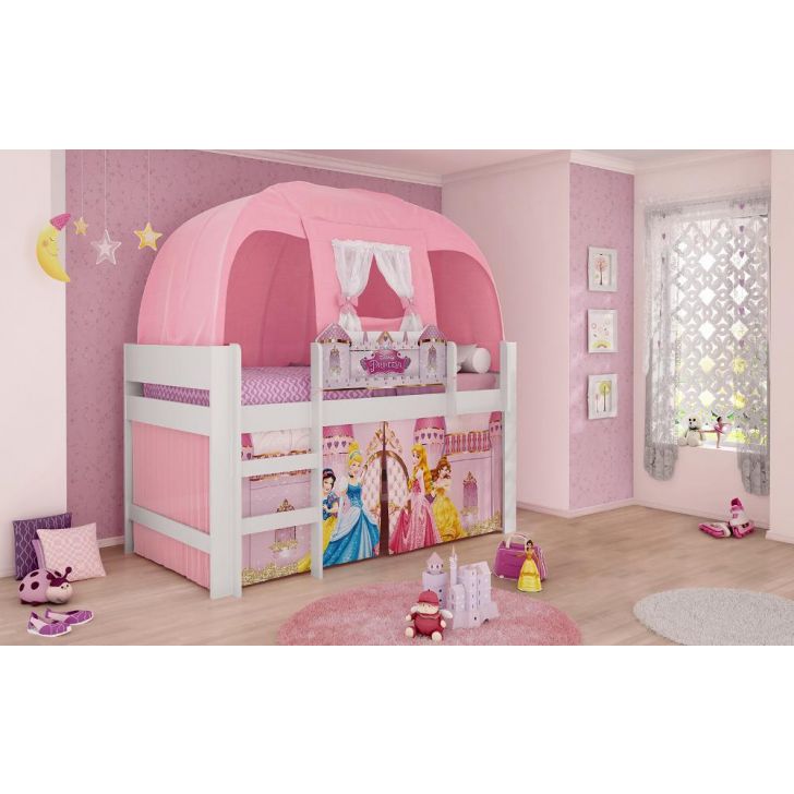 Jogo de Cama Infantil 2 Peças Disney Estampa Princesas Rosa