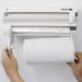 Porta Rolos Maxroll 3x1 Com Cortadores Aluminio Toalha Pvc Branco