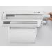 Porta Rolos Maxroll 3x1 Com Cortadores Aluminio Toalha Pvc Branco