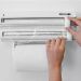 Porta Rolos Maxroll 3x1 Com Cortadores Aluminio Toalha Pvc Branco