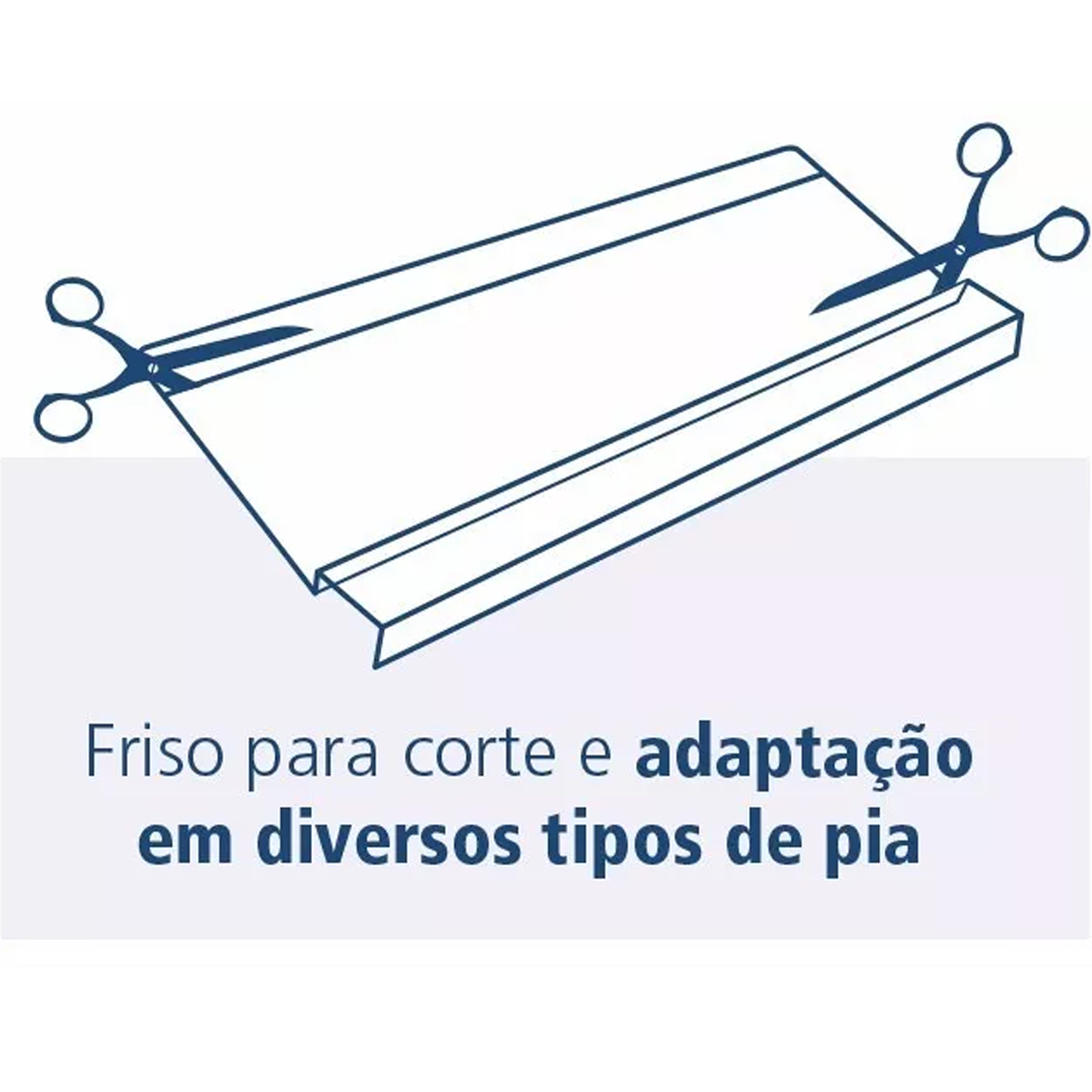 Protetor De Pia De Cozinha Transparente Com Friso Louças