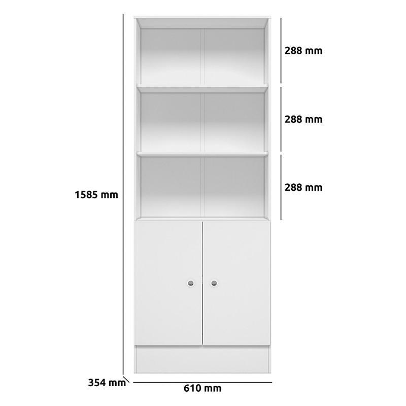 Armário Gamer 2 Portas Branco - Qmovi