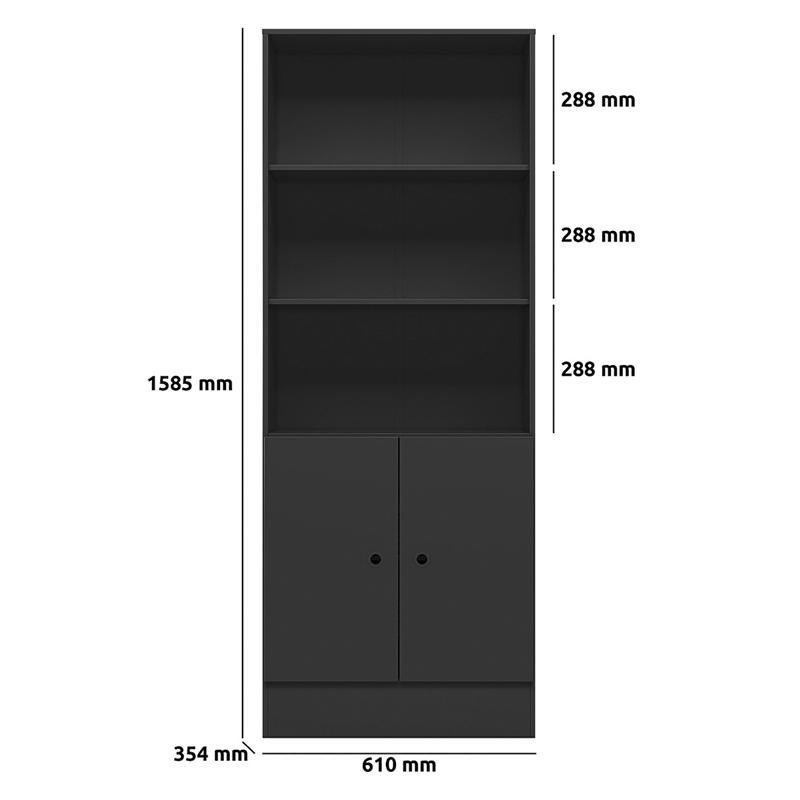Armário Gamer 2 Portas Preto - Qmovi