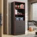 Armário Gamer 2 Portas Preto/Vermelho - Qmovi