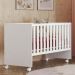 Berço Doce Sonho Reto Branco com Rodízios e Colchão Baby Physical - Qmovi