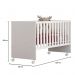 Berço Doce Sonho Reto Branco com Rodízios e Colchão Baby Physical - Qmovi