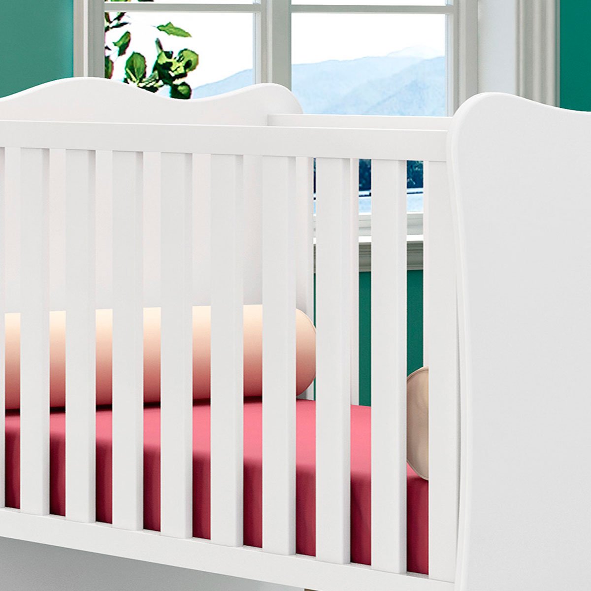 Berço Infantil MDP Doce Mel Branco