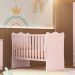 Berço Infantil MDP Doce Mel Rosa Acetinado