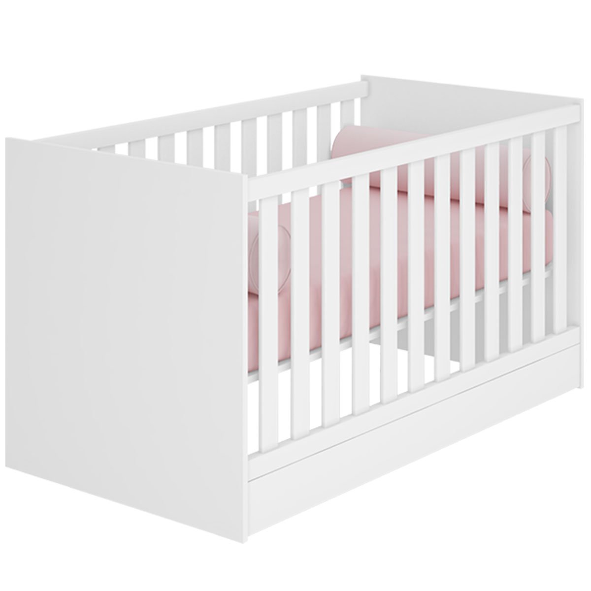Berço Infantil Mini Cama MDP Doce Mel Branco
