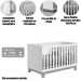 Berço Infantil Mini Cama MDP/MDF Feitiço Freijó/Branco Acetinado