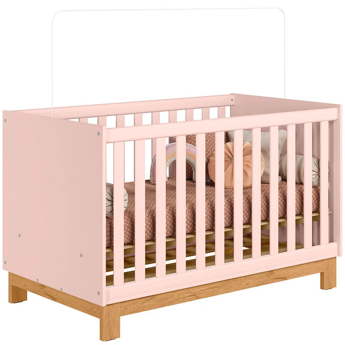 Berço Infantil Mini Cama MDP/MDF Feitiço Rosa
