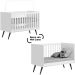 Berço Infantil Mini Cama MDP/MDF Magia Branco Acetinado