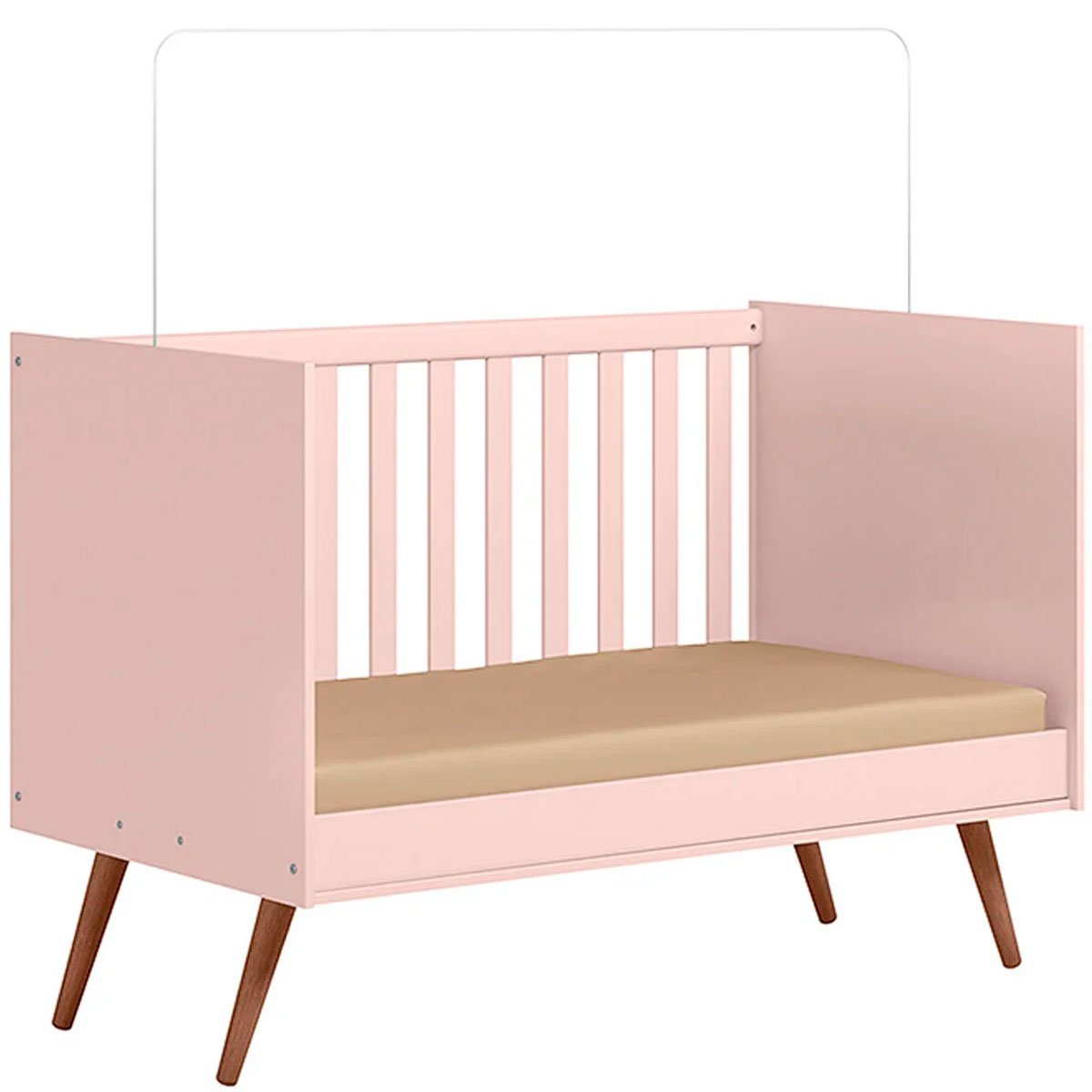 Berço Infantil Mini Cama MDP/MDF Magia Rosa
