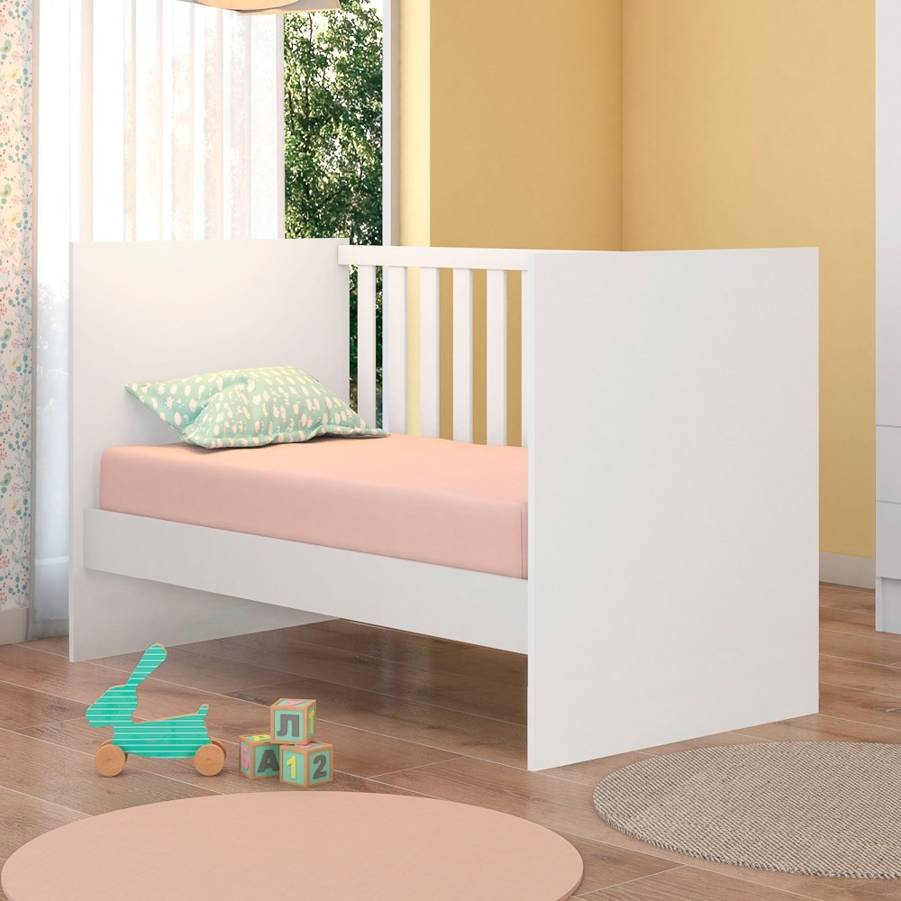 Berço Mini Cama Certificado pelo Inmetro Doce Sonho Branco - Qmovi