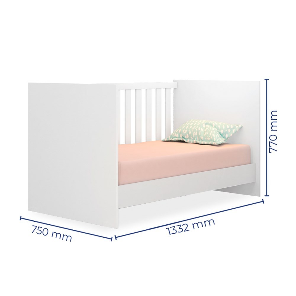 Berço Mini Cama Certificado pelo Inmetro Doce Sonho Branco - Qmovi
