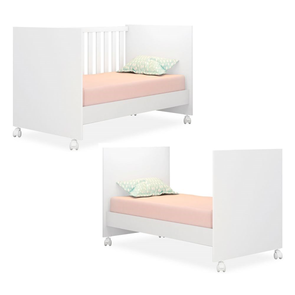 Berço Mini Cama Doce Sonho com Rodizios Certificado pelo Inmetro Branco - Qmovi