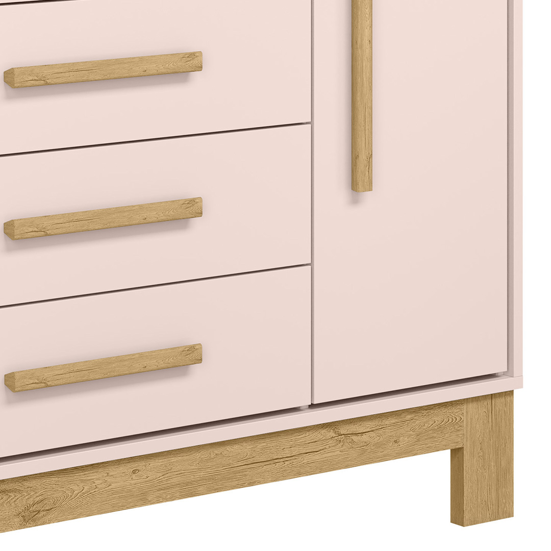 Cômoda Com Sapateira Infantil Q Encanto Slim Rosa - Qmovi