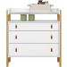 Cômoda Infantil 3 Gavetas com Nicho Fofura Branco Acetinado