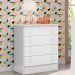 Cômoda Infantil 4 Gavetas MDP Doce Mel Branco