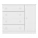 Cômoda Infantil Doce Sonho 1 Porta 4 Gavetas Branco - Qmovi