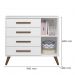Cômoda Infantil Q Encanto Retrô 1 Porta e 4 Gavetas Branco - Qmovi