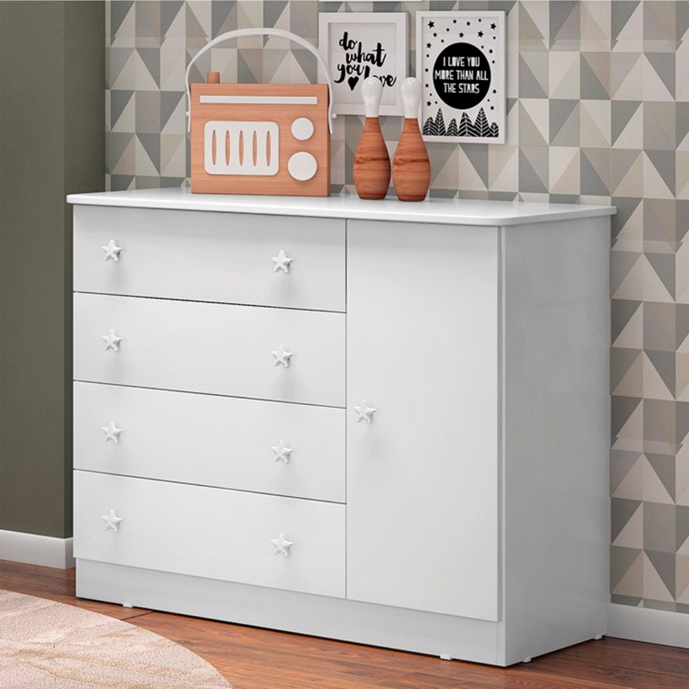 Cômoda Sapateira Central Branco