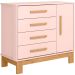 Cômoda Sapateira Infantil 1 Porta 4 Gavetas Feitiço Rosa