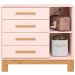 Cômoda Sapateira Infantil 1 Porta 4 Gavetas Feitiço Rosa
