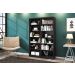 Conjunto 2 Estantes Livreiro Birmingham Preto Fosco