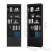 Conjunto 2 Estantes Livreiro Kenner Preto Fosco