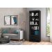 Conjunto 2 Estantes Livreiro Kenner Preto Fosco