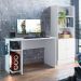 Conjunto Gamer Armário 2 Portas e Mesa para Computador 3875 Branco - Qmovi