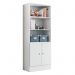 Conjunto Gamer Armário 2 Portas e Mesa para Computador 3875 Branco - Qmovi