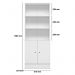 Conjunto Gamer Armário 2 Portas e Mesa para Computador 3875 Branco - Qmovi