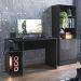 Conjunto Gamer Armário 2 Portas e Mesa para Computador 3875 Preto - Qmovi