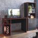 Conjunto Gamer Armário 2 Portas e Mesa para Computador 3875 Preto/Vermelho - Qmovi