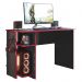 Conjunto Gamer Armário 2 Portas e Mesa para Computador 3875 Preto/Vermelho - Qmovi