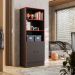 Conjunto Gamer Mesa e Armario Conquest Preto Fosco Vermelho