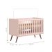 Conjunto Quarto Infantil Retro Berço e Guarda Roupa Lima Rosa com Colchao